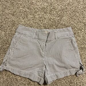 LOFT Black and White Striped Women's Bermudas